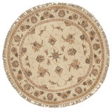 High-Quality Hand-Knotted Ivory Area Rug
