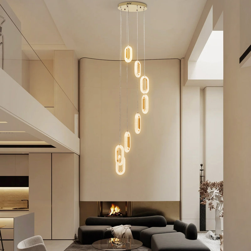 Lustre à 8 lumières DEL à intensité variable