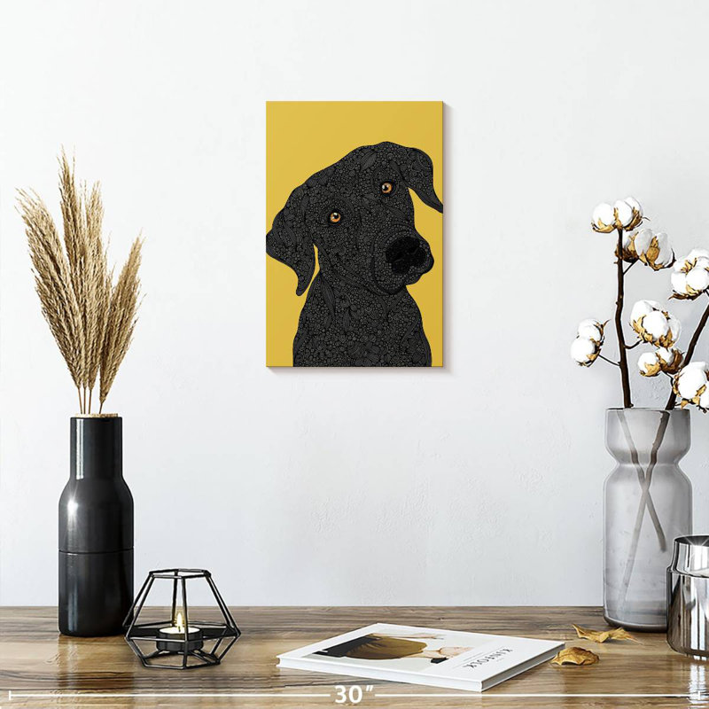 Brampt Black Labrador, 12" H x 8" W