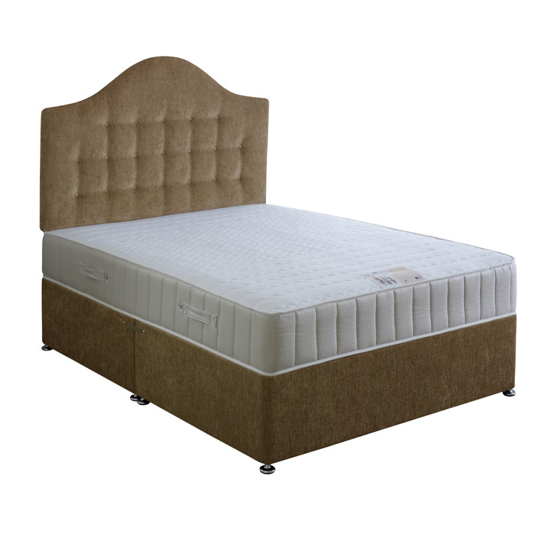 Norbreck Pocket Memory Divan Bed Set, Kingsize (5'), Without Drawer, White