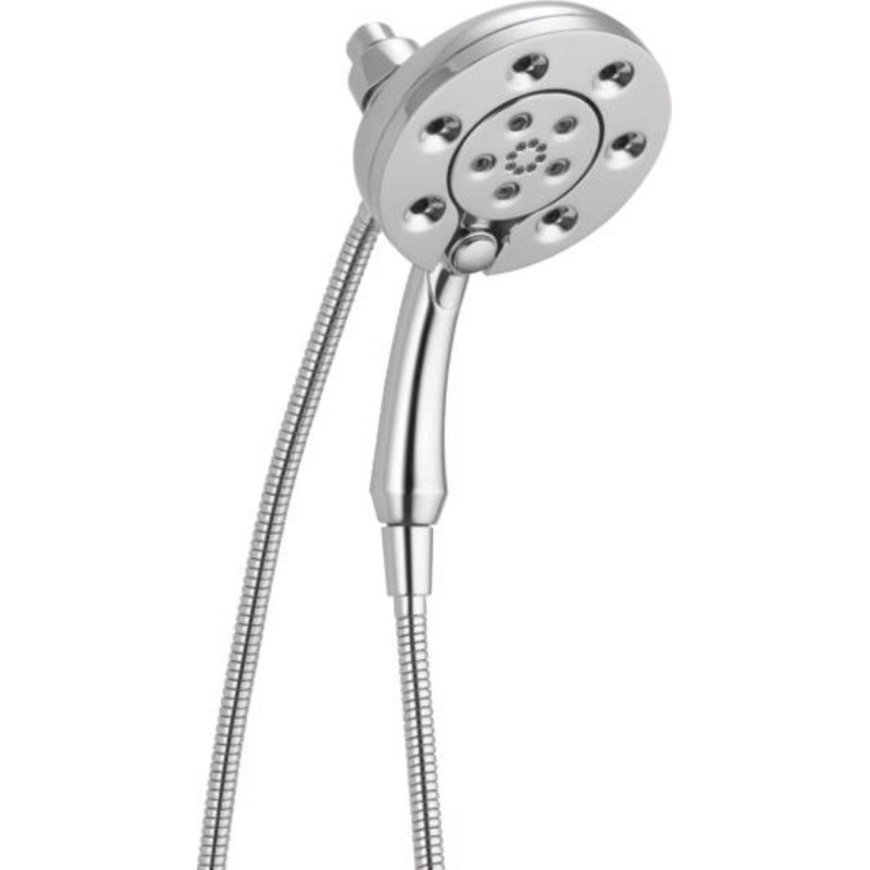 Pomme de douche double multifonction avec technologie H2Okinetic, Chrome Lumicoat