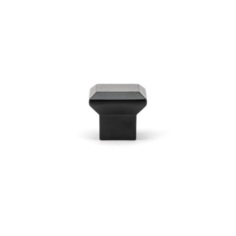 Bouton carré, Noir mat