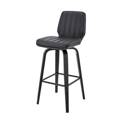Chaise de bar pivotante en similicuir et bois de 42 po