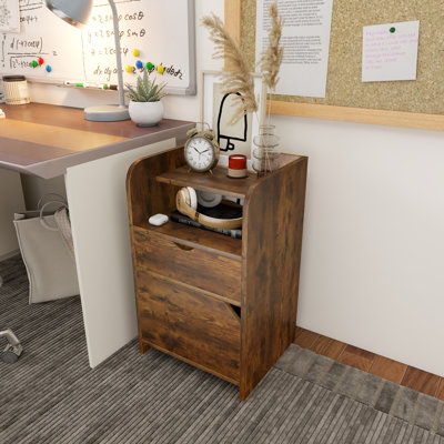 Multi-Storage Nightstand with Drawer & Cabinet, Compact Side Table with Open Shelves for Bedroom, Functional Bedside Organizer