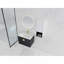Meuble-lavabo mural 28 po avec lavabo en céramique et armoire latérale, armoire à portes à fermeture douce 28 po