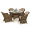 Danterius 4 - Person Patio Dining Set with Round Table , Cushions Included