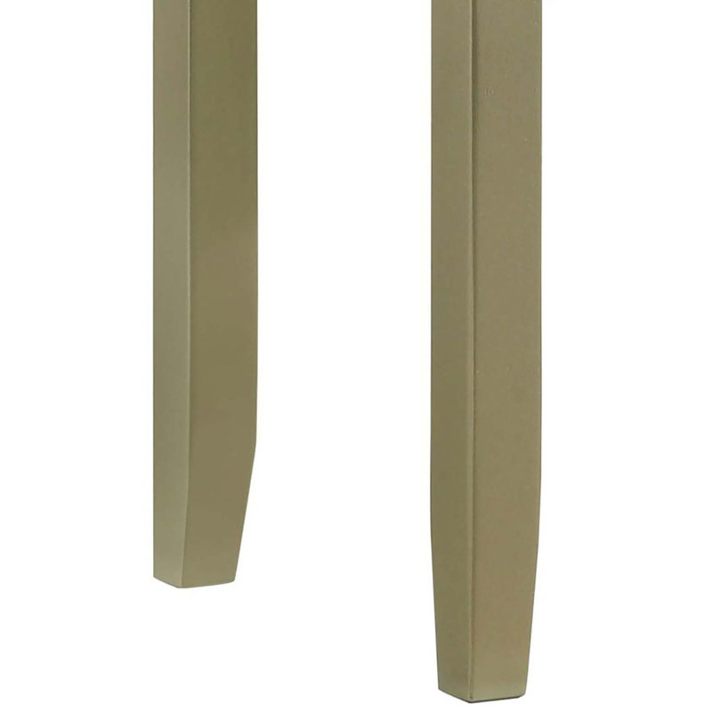 Tabouret de coiffeuse champagne avec siège rembourré, Siège beige / cadre champagne