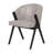 31" Astra Suede Wood Accent Chair in Ivory - Luxurious Faux Leather Home Seating Elegance