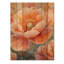Golden pivoine II - coquelicots, décoration murale sur bois de pin naturel-1939779945