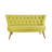 Modern 2-Seat Sofa, Peanut Green, 55.1 x 31.5 x 27.9 inches | Solid Wood Frame, 100% Polyester Fabric, 32 DNS Foam for Comfort, Easy Clean, Stylish Wood Legs | Perfect for Living Room, Hotel, or Rustic Decor-111815233