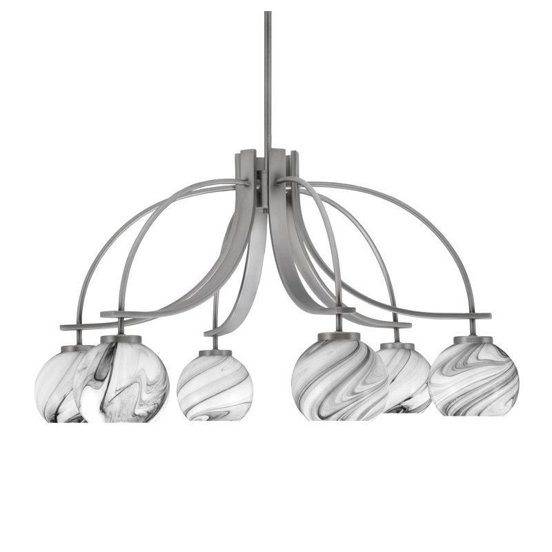 Lustre Cavella, H 16,75 po x l 29,75 po x P 29,75 po, 6, Graphite