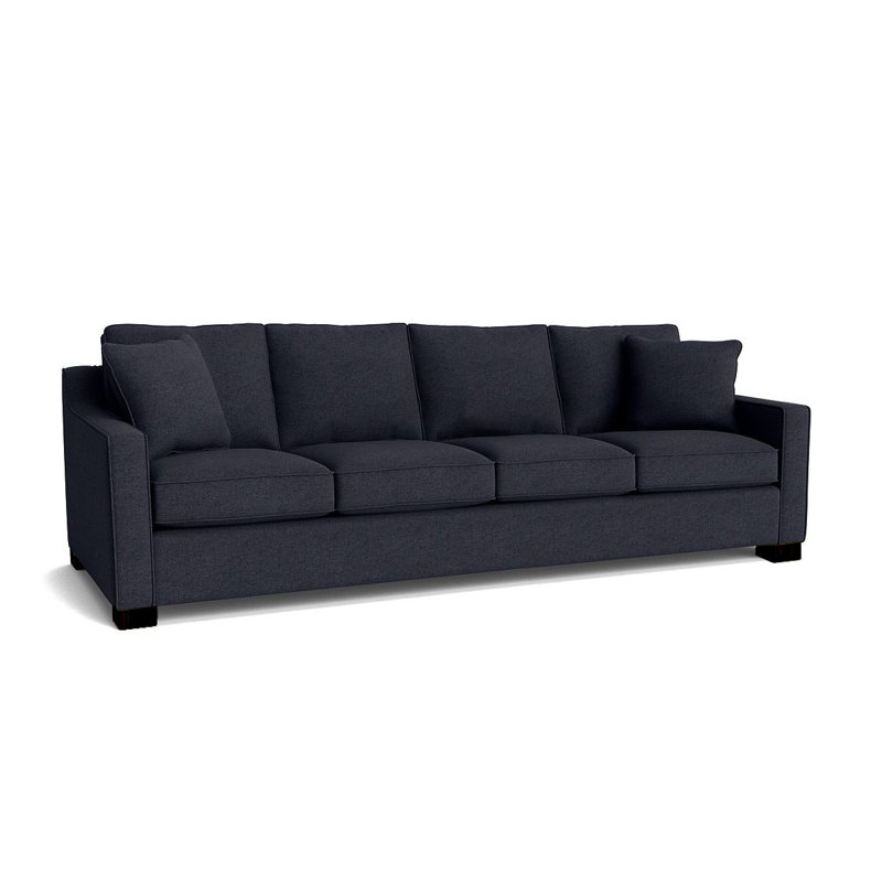 Aceyon Upholstered 102'' Sofa, Espresso, Entice Navy
