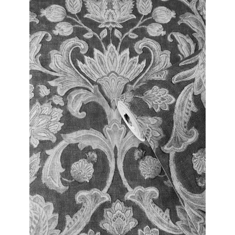 Elegance Collection Damask Sheen Finish Wallpaper Roll, Blue