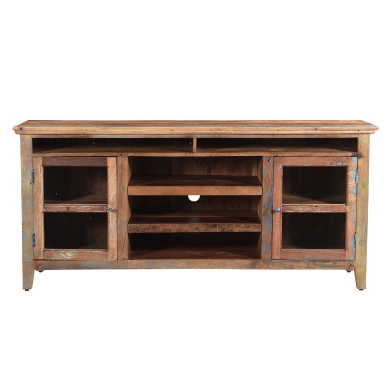 Solid Wood Media Cabinet, 72x19x33, Natural