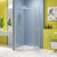 Frameless Tempered Glass Neo-angle Shower Door Matte White For Elegant Bathroom Spaces