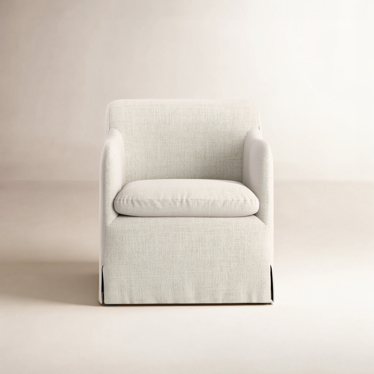 25" Slipcovered Armchair, Off-White