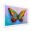 Magnifique papillon en turquoise et orange - peinture sur toile-60160697-60160696