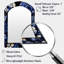Motif victorien bleu cobalt de style Renaissance - Miroir décoratif floral sur métal-226269651