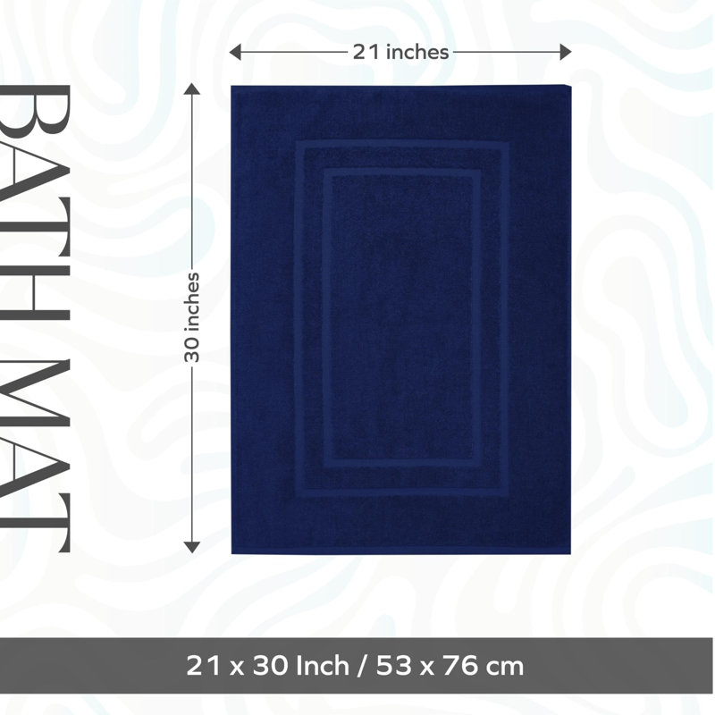  Tapis de bain 100% coton 850 g / m² super doux, très absorbant et à séchage rapide - pas un tapis de salle de bain