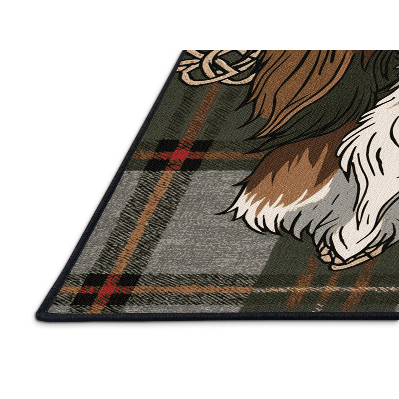  Tapis lavable pour chien écossais Deerhound, Rectangle 6 pi x 9 pi