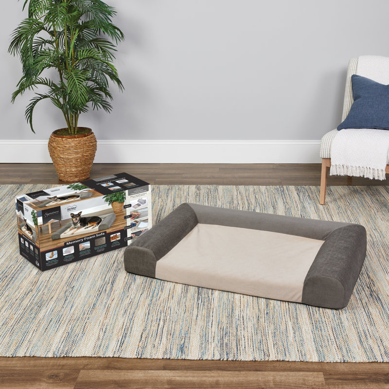Lit pour chien Signature en mousse à mémoire de forme QuietTime®, gris, H 5,44 po x l 43,55 po x P 27,76 po, Gris