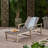 WOOD + WICKER CHAISE LOUNGE
