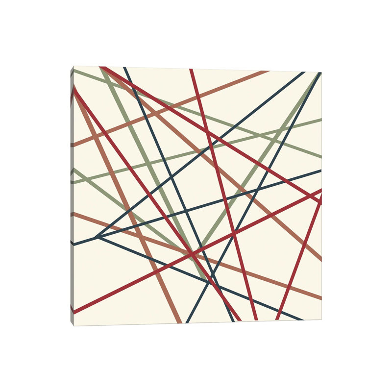 Lined II 1 Piece Wrapped Canvas Painting