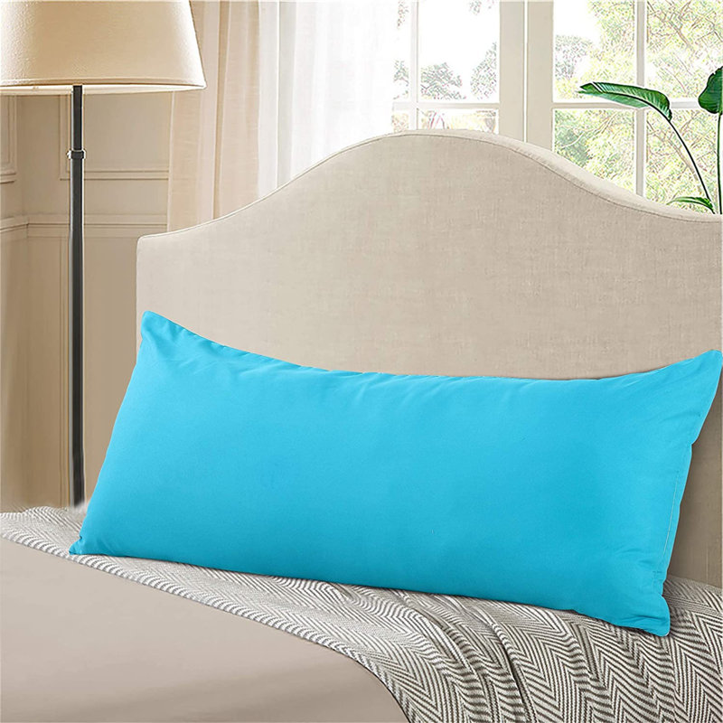 Housse de coussin en microfibre, Bleu océan