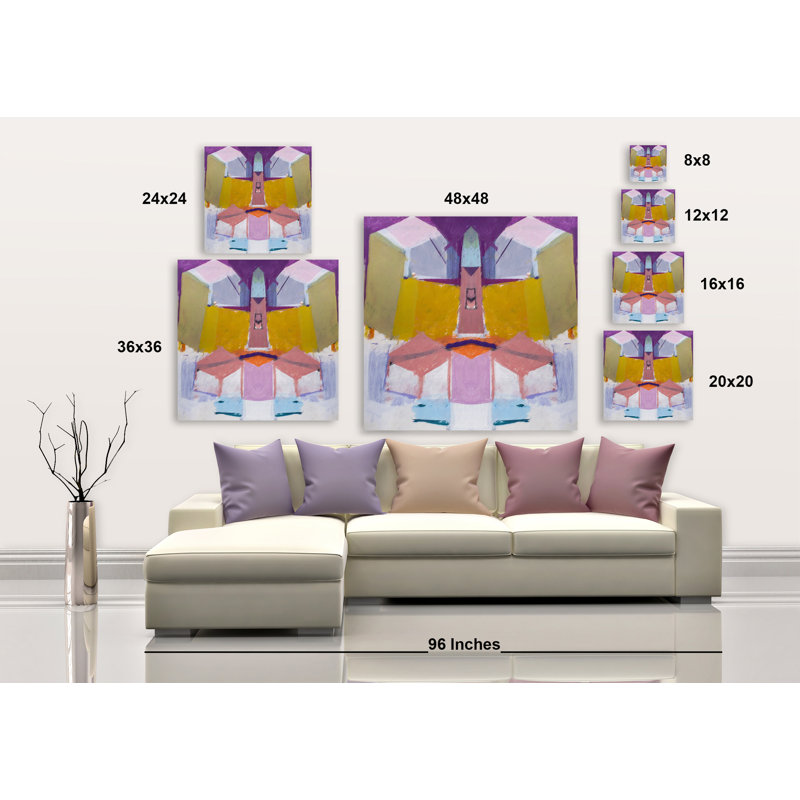 Boxed in II - peinture sur toile tendue, H 12 po x l 12 po x P 0,75 po