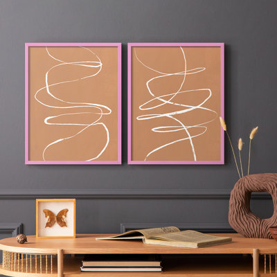 Terracotta Drift I-Premium, reproduction encadrée prête à accrocher - aucun clou requis - aucun clou requis