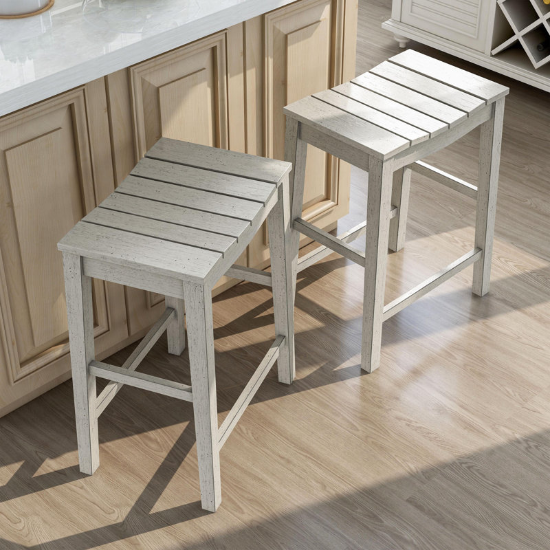 Tabouret de comptoir 24 po Ferda, Blanc