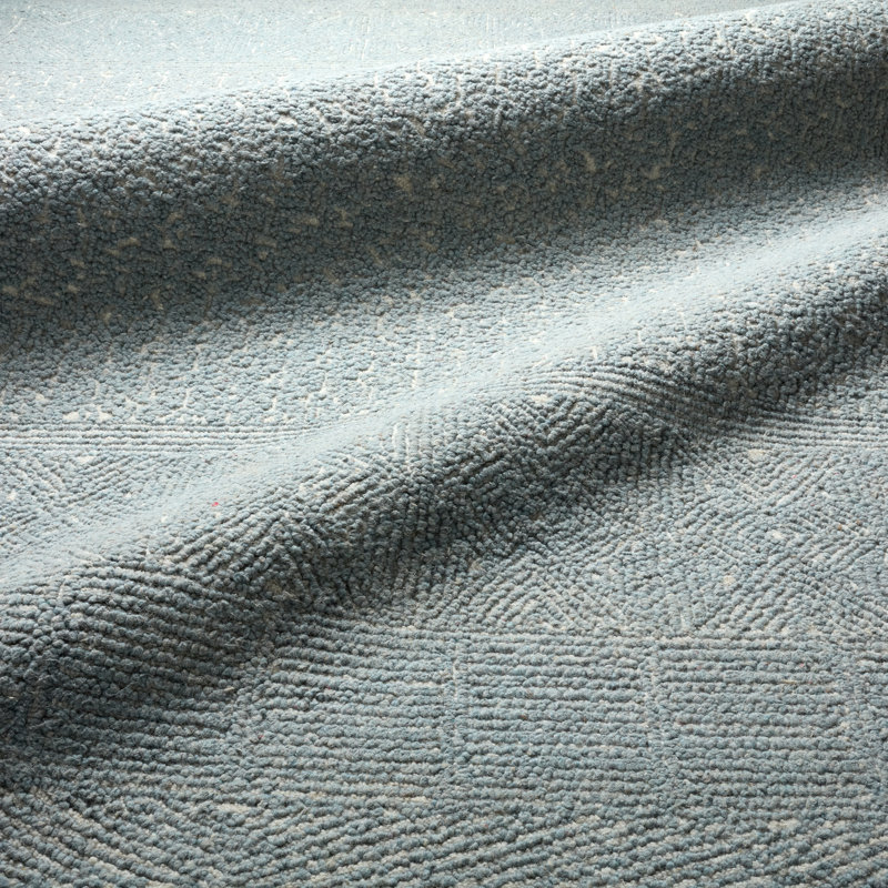 Geometric Area Rug in Blue/Cream, Rectangle 9' x 12'