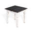 Table de bout Kiyan, 1 tiroir, blanc cassé, acajou brun foncé, 24 po