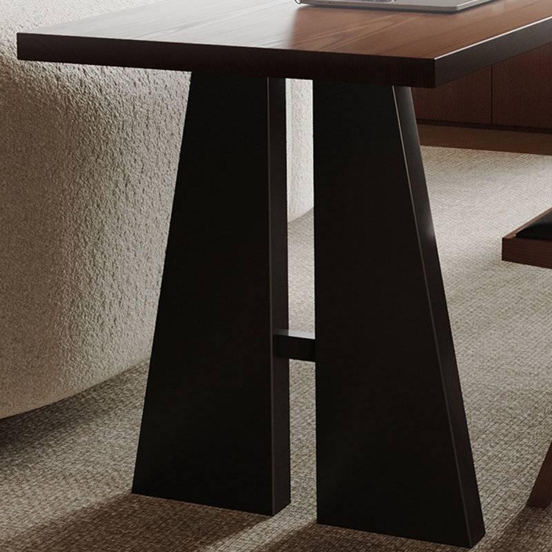 Dark walnut Rectangular Solid Wood desks, 29.53" H x 78.74" W x 23.62" D