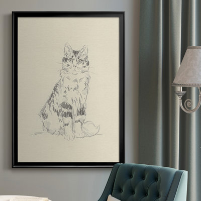 Toile encadrée de qualité supérieure House Cat III - prête à être accrochée