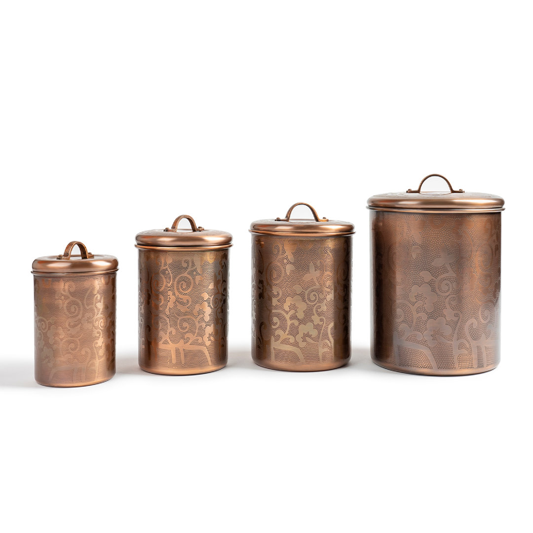 Set Of 4 Canisters Metal Canister - Set of 4 Tatara Group