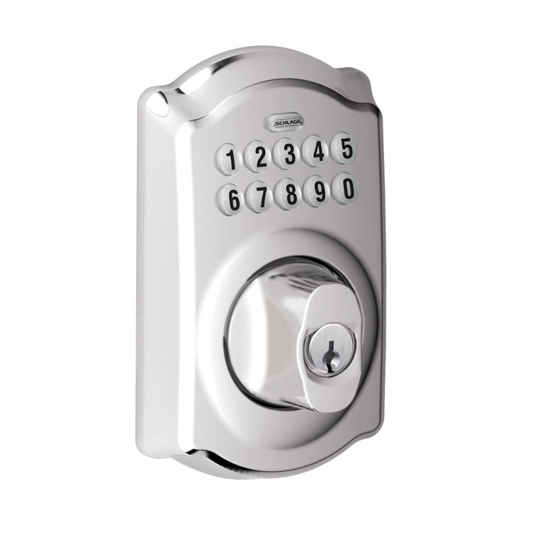 Schlage BE365 Camelot Keypad Deadbolt with Accent x Camelot