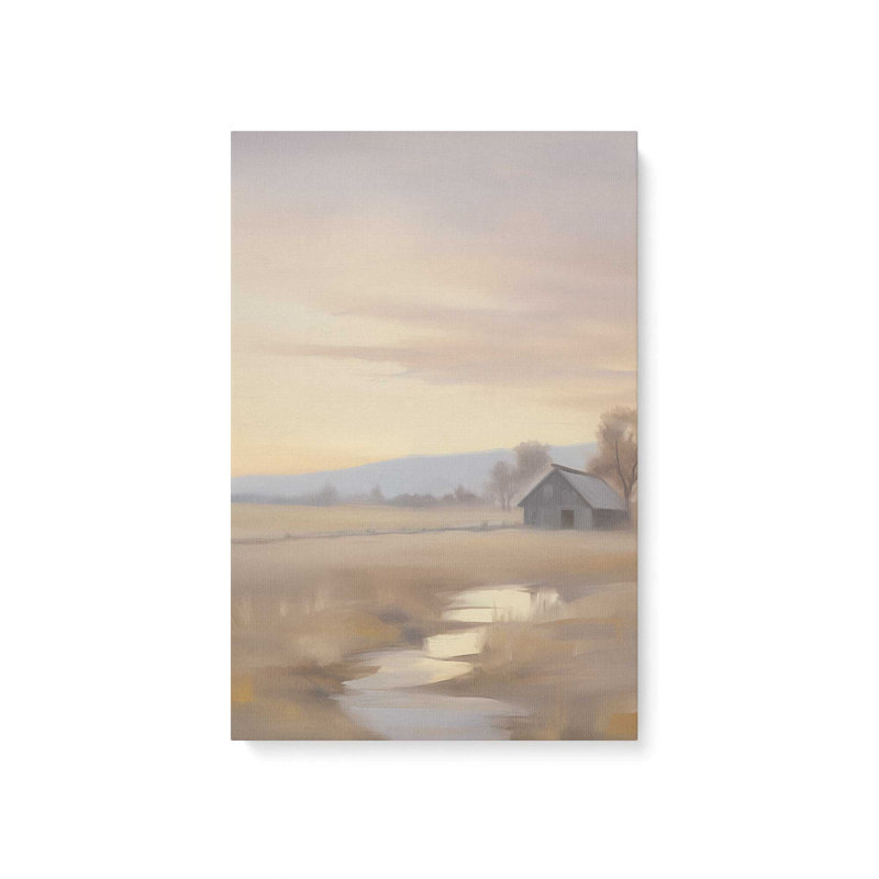 «Serene Sunset Over Fields II», reproduction sur toile, Toile tendue, H 18 po x l 12 po x P 1,25 po