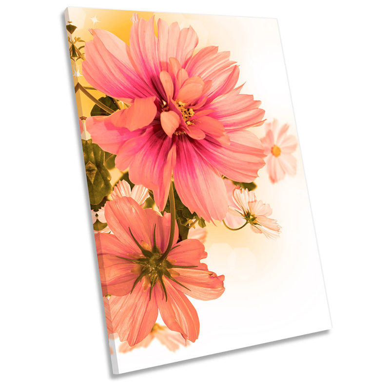 Floral Botanical Flowers - Wrapped Canvas Print, 36cm H x 24cm W