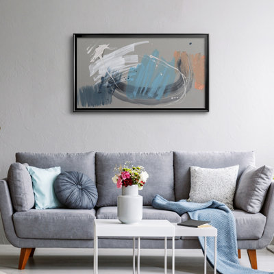 «Whimsical Marks I» - Toile encadrée de qualité supérieure - prête à être accrochée