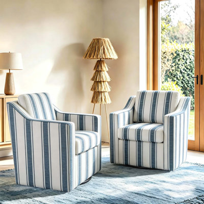 Ensemble de 2 fauteuils pivotants rembourrés et rembourrés Bronnen
