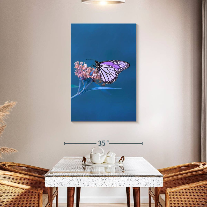 Brampt Purple Monarch Butterfly, 45" H x 30" W