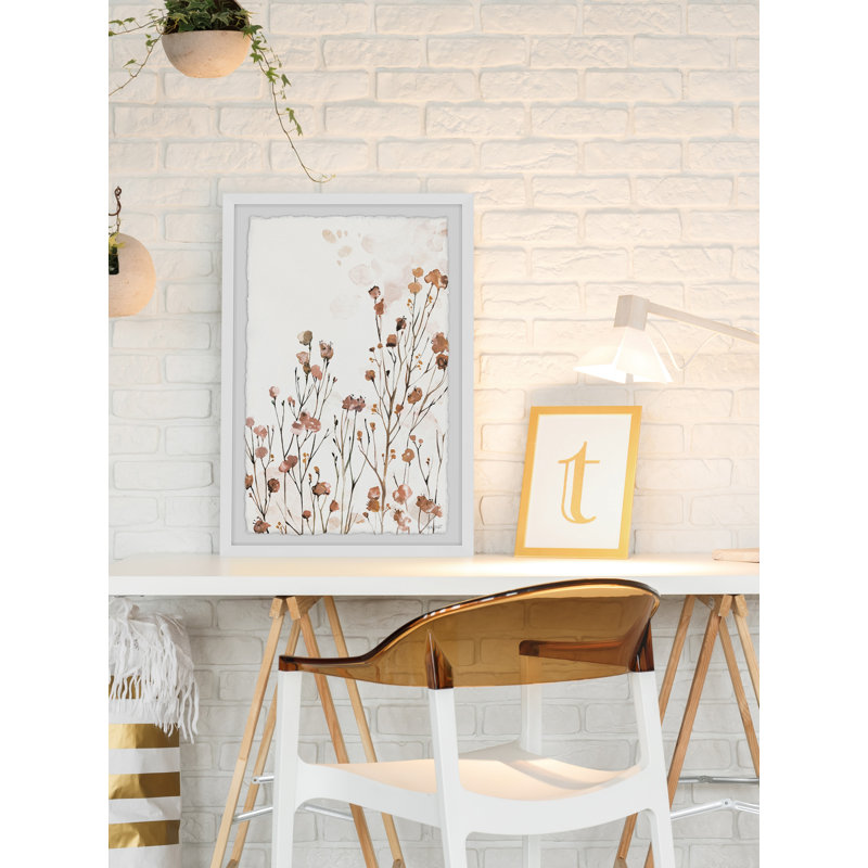 Tall Flowers - Single Picture Frame Painting, 91cm H x 61cm W x 3.81cm D