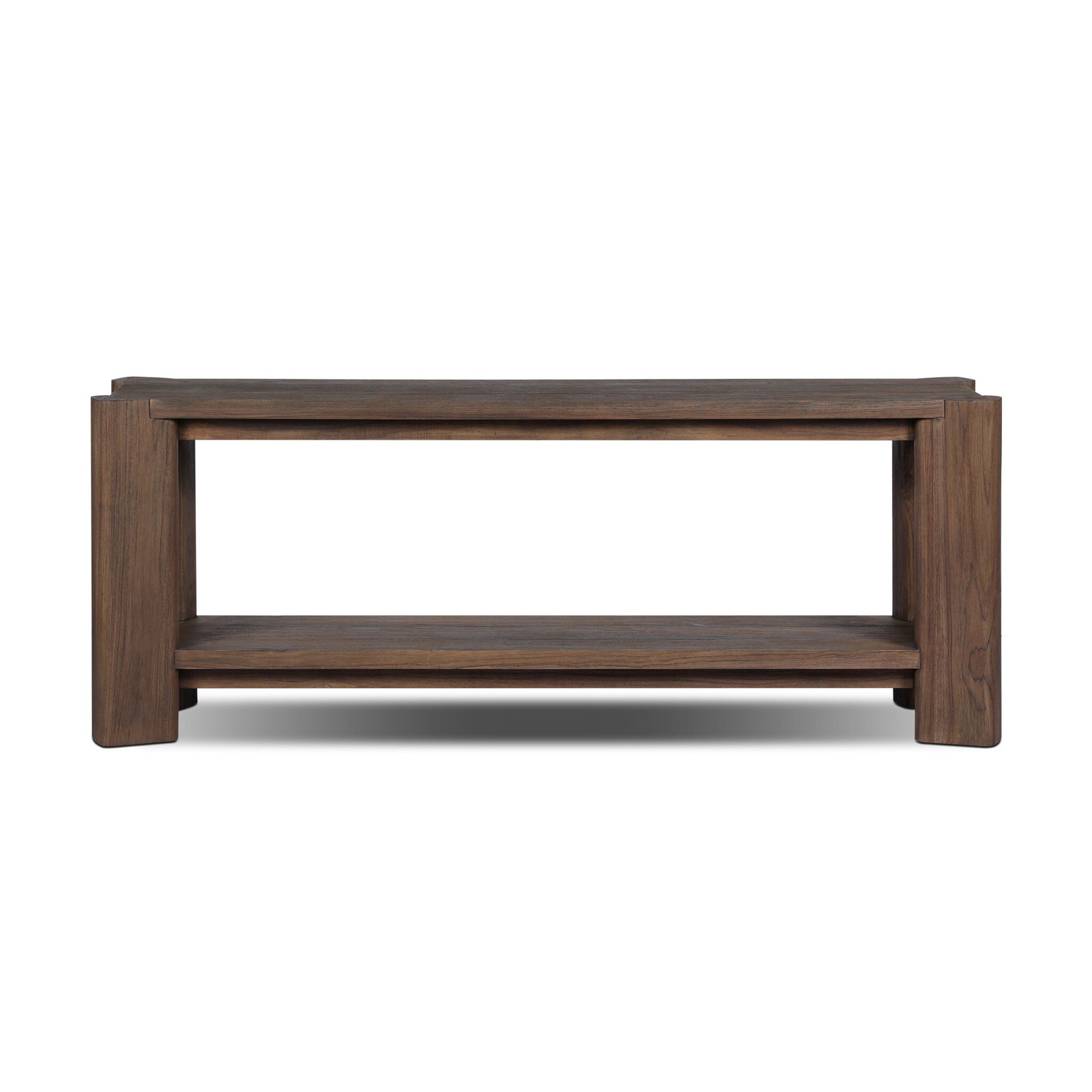 Manley Outdoor Console Table-Stained Saddle Brown