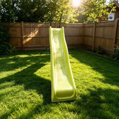 7 Ft Outdoor Backyard Freestanding Kids Slide For Children, Heavy-Duty Durable Frame With Smooth Glide, Weather-Resistant Playset