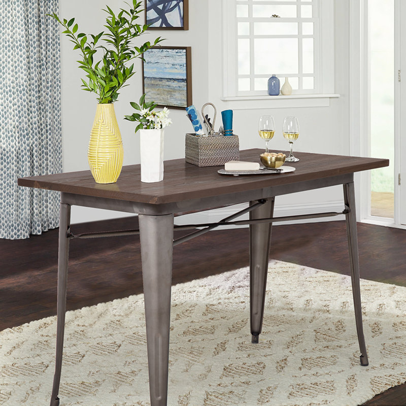 Table de bar très résistante Reavis, H 30 po x l 31 po x P 31 po