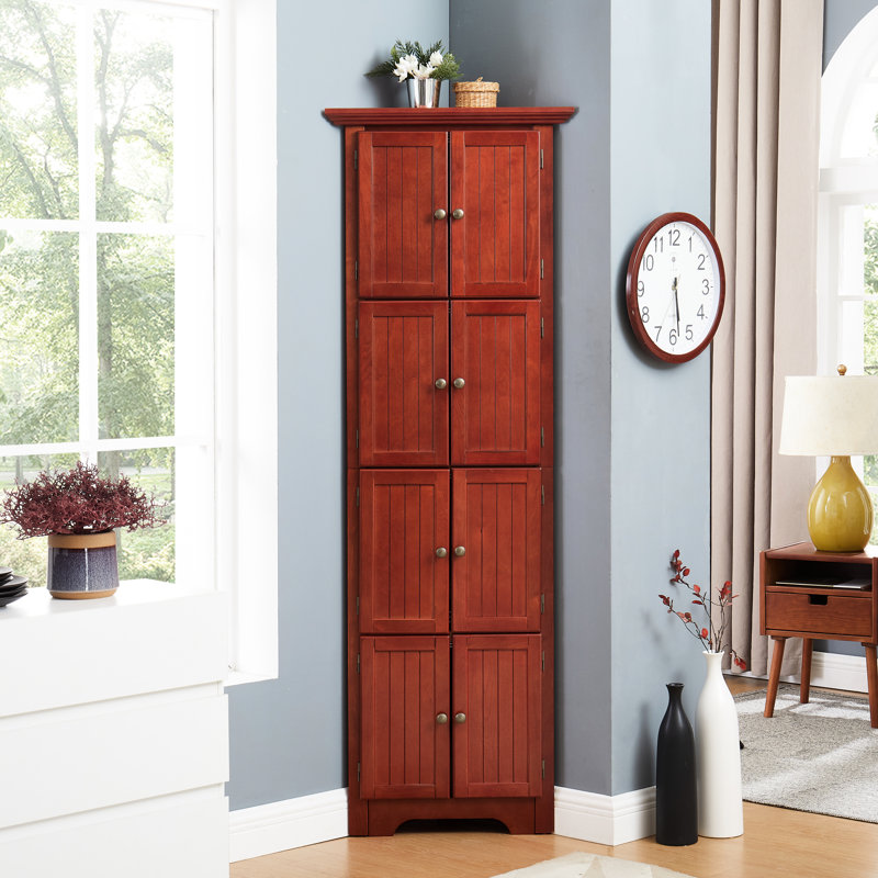 Armoire 8 portes pour la salle de bain, la cuisine avec tablettes réglables et la salle de lavage intérieure spacieuse