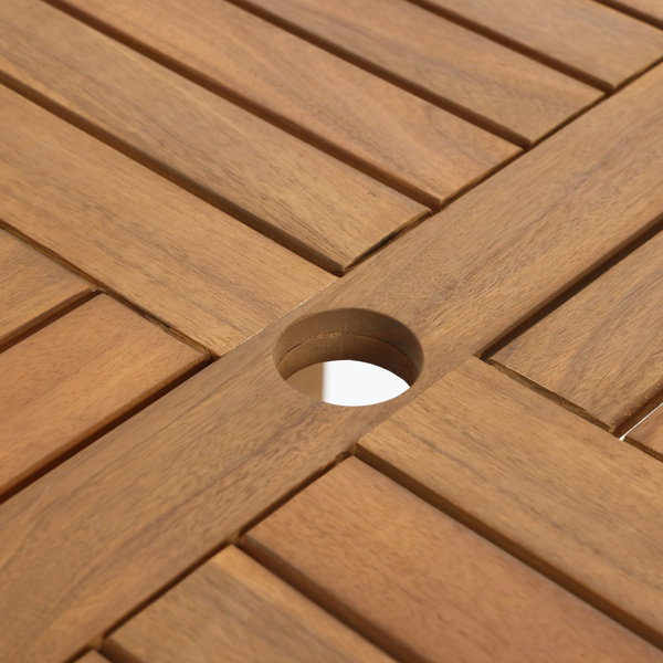 Latitude Run® Outdoor Acacia Wood 37-Inch Counter Height 4-Person ...