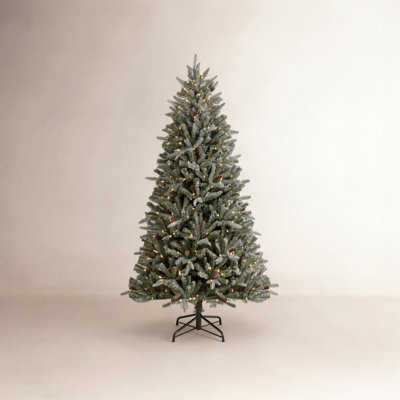 Frosted Pre-Lit Pine Christmas Tree