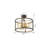 Malakoff 4-Light 15.7" Crystal Leaves Drum Semi-Flush Mount